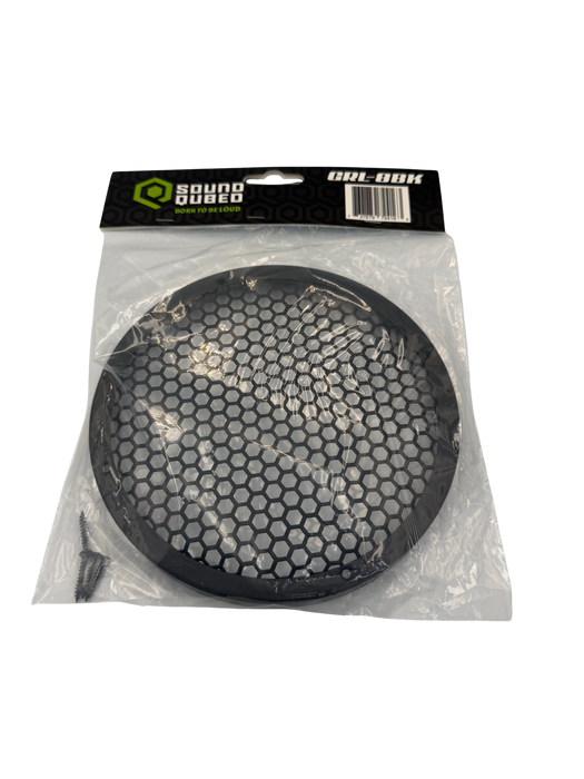 SoundQubed - GRL-8BK - 8" Q-Shape Speaker Grille
Black Stamped Steel