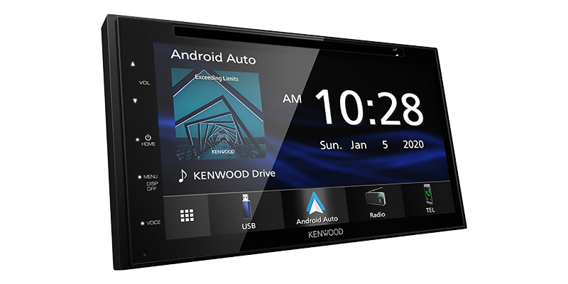 Kenwood - DDX57S - 6.8" Capacitive Screen DVD Receiver, Car Play Ready,  Android Auto Ready, Bluetooth, Wired Mirroring for Android Phones, Rear USB, 3Preouts (2V)