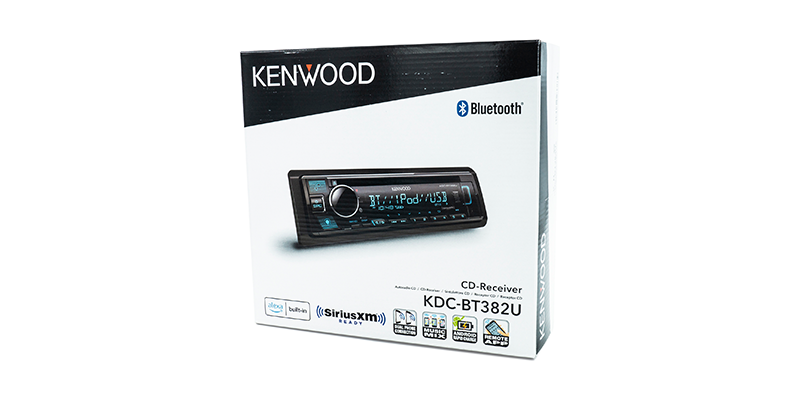 Kenwood - KDC-BT382U - CD Receiver, Bluetooth, Alexa Built-in, Alexa wake word enabled, Front USB & AUX, Variable Illumination, SiriusXM Ready, (3)2.5V RCA Preouts, Remote APP ready