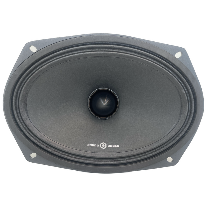 SoundQubed - HDX-PA69B-4 - 6x9" midrange with bullet - 1.5" 4 ohm Voice Coil - 300w/600w Frequency Response 80Hz - 12.5KHz