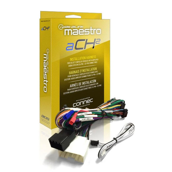 Maestro - HRN-AR-CH2 - Amplifier replacement harness for select Chrysler, Dodge, Fiat, Jeep, Ram and Volkswagen vehicles