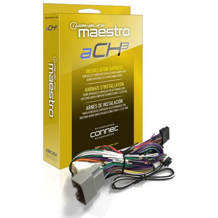 Maestro - HRN-AR-CH3 - Amplifier replacement harness for select Chrysler, Dodge, Fiat, Jeep and Ram vehicles