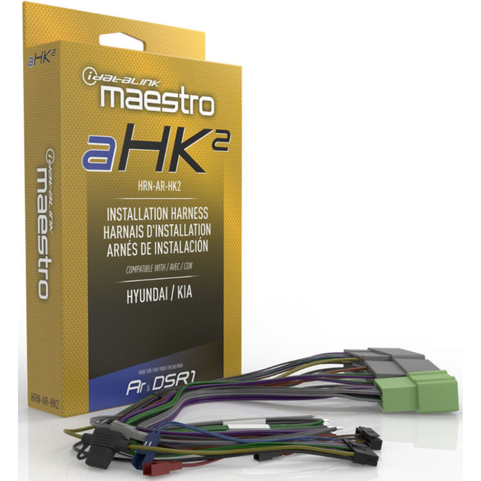 Maestro - HRN-AR-HK2 - Amplifier replacement harness for select Hyundai and Kia vehicles with factory amplified