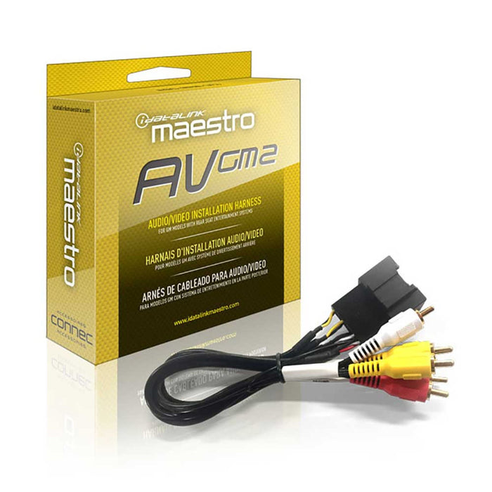 Maestro - HRN-AV-GM2 - Audio/Video retention harness for select GM trucks and SUVs 2012-2014 with factory navigation and rear seat entertainment. Maestro RR & Maestro RR2 only