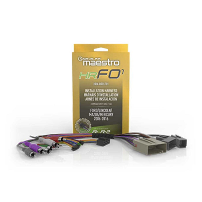 Maestro - HRN-HRR-FO1 - RR and RR2 compatible radio replacement harness for select Ford, Lincoln, Mazda and Mercury vehicles 2006-2016
