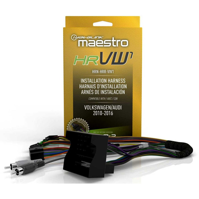 Maestro - HRN-HRR-VW1 - RR and RR2 compatible radio replacement harness for select 2002-2016 Volkswagen and Audi vehicles.