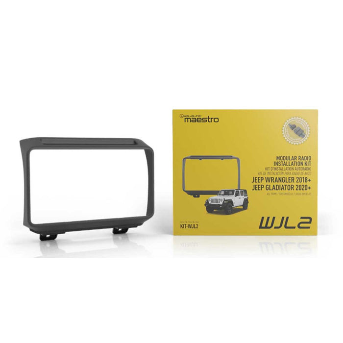 Maestro - KIT-WJL2 - Radio Replacement dash kit for the 2018-up Jeep Wrangler and 2020-up Gladiator. Designed for 8" & 9" Aftermarket modular radios