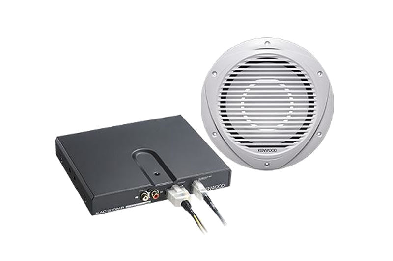 Kenwood - P-WD250MRW - 10" Marine Subwoofer and 200W Amp Package White cosmetic grill