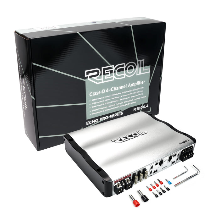 Recoil - M1000.4 - 4x250w Marine Class D Amp