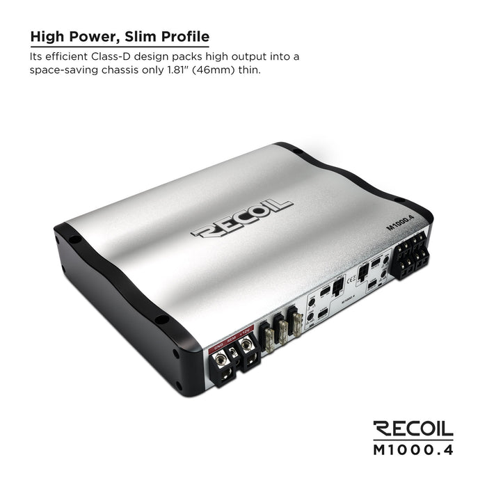 Recoil - M1000.4 - 4x250w Marine Class D Amp