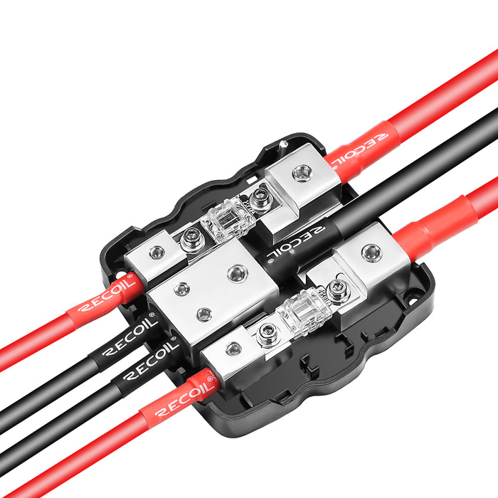 Recoil Audio - MPG2 - 2-WAY MINI-ANL FUSED DISTRIBUTION BLOCK WITH 2-WAY GROUND BLOCK