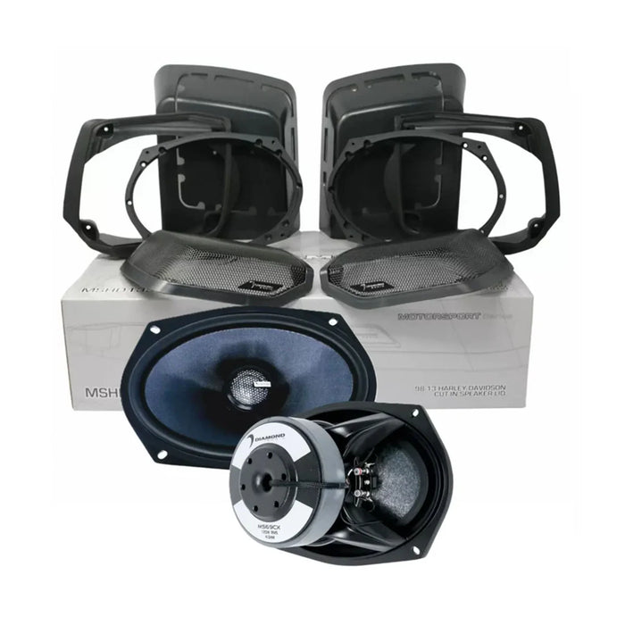 Diamond Audio - MS692CX2LK13 - MOTORSPORT '98-'13 HARLEY DAVIDSON CUT IN SPEAKER LID KIT WITH MS692CX2