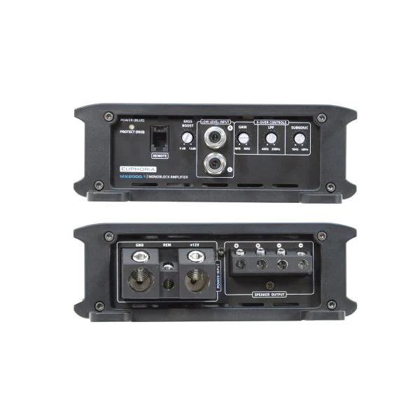 Euphoria - MX2000.1 - 1 x 2000W @ 1 OHM CLASS D MONOBLOCK AMPLIFIER