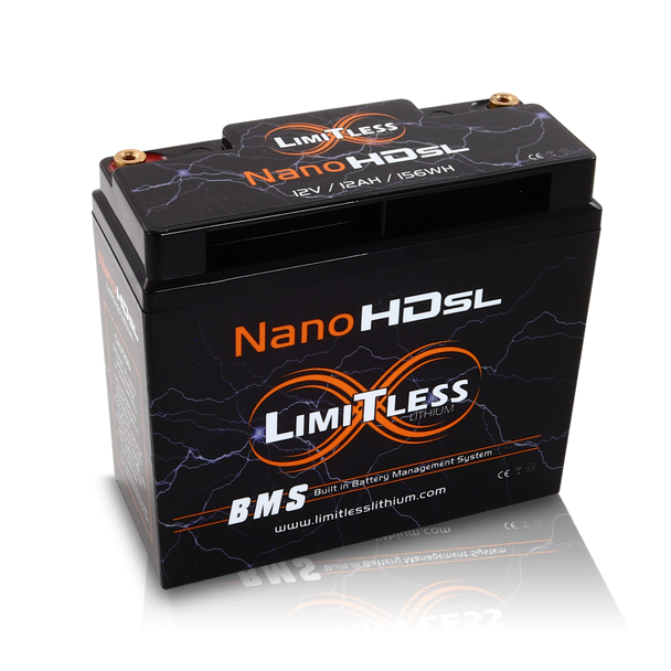 Limitless - NSL-12H/MTN - Nano Slim 12AH 3000W W/Maintainer