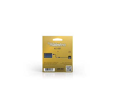 Maestro - ACC-USB1 - USB adapter cable for select Chrysler, GM and Ford vehicles 2006 and up.  Compatible with MSR, MSW, MRR & MRR2