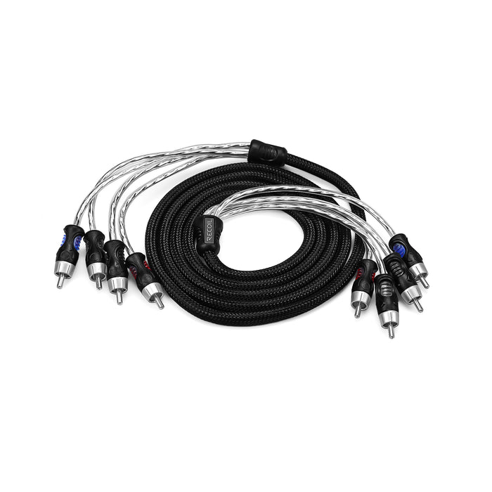 Recoil - PS2610 - Echo spiral shield 2-ch RCA cable - 6ft 10 pack