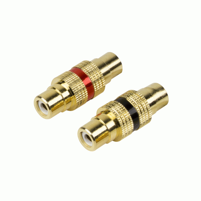 INSTALL BAY - RFF - F TO F GOLD RCA BARREL PAIR