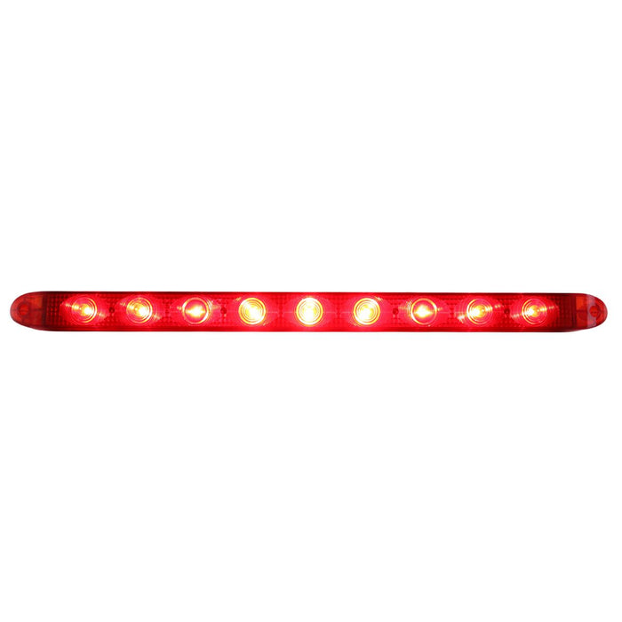 Race Sport RS17RED - 17in Screw Mount High-Powered 9-LED Tail/Brake Light (RED Outer Lens with RED LED Diodes)