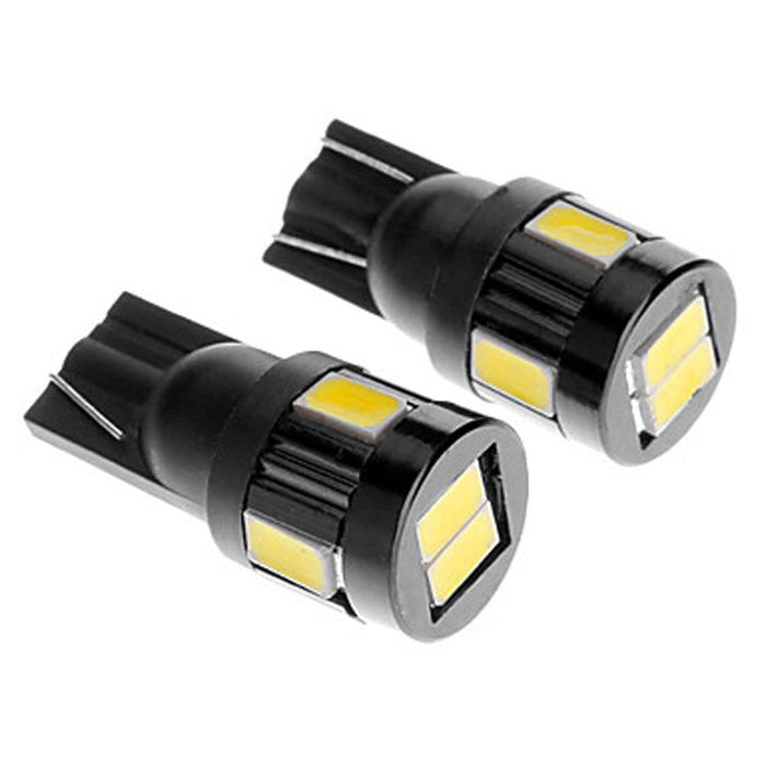Race Sport RST1010PKW - 10-PACK of T10 6-LED (5630) Replacement Bulbs (White)
