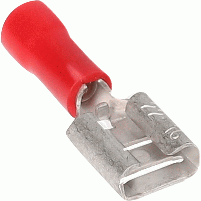 Install Bay - RVFD250 - Red Vinyl Female Quick Disconnect 22-18 Gauge .250