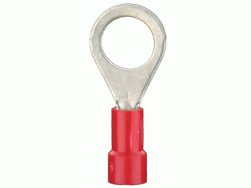 Install Bay - RVRT38 - Red Vinyl Ring Terminal 22-18 Gauge 3/8 inch Package of 100