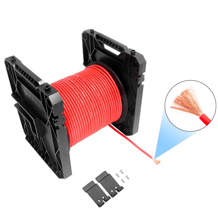 Recoil Audio - PW8-150 - PREMIUM TRUE SPEC 8 GAUGE POWER WIRE, 99.9% OXYGEN-FREE PURE COPPER , FLEXIBLE SOFT TOUCH RED PVC JACKET (150 FEET/SPOOL)