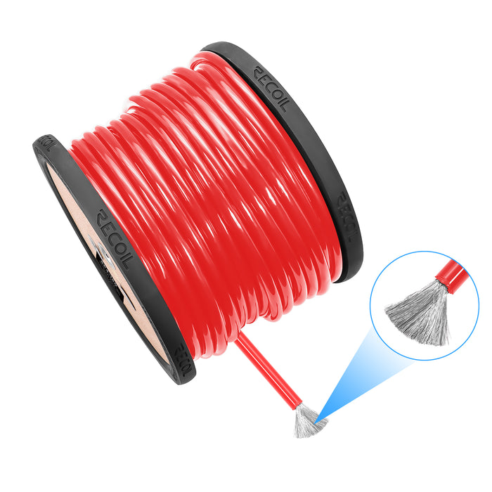 Recoil Audio - SP4-150 - TRUE-SPEC 4AWG TINED OFC SHINY RED PVC POWER WIRE, 150FT/WOODEN SPOOL