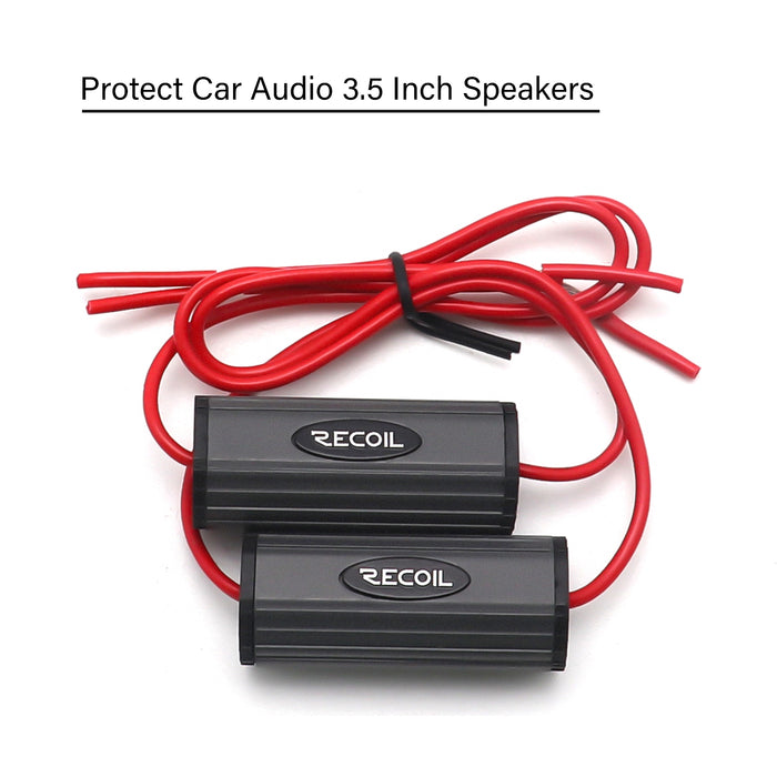 Recoil Audio - BB-35 - BASS BLOCKS DESIGNED TO PROTECT CAR AUDIO 3.5 INCH SPEAKERS, ELIMINATE FREQUENCIES 0-2.8KHZ AT 4OHMS, PAIR