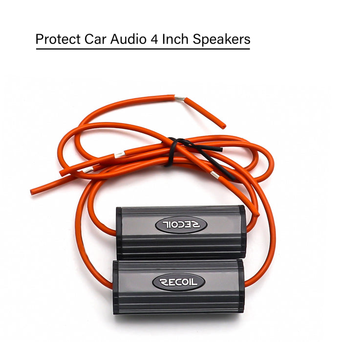 Recoil Audio - BB-4 - BASS BLOCKS DESIGNED TO PROTECT CAR AUDIO 4 INCH SPEAKERS, ELIMINATE FREQUENCIES 0-1.2KHZ AT 4OHMS, PAIR