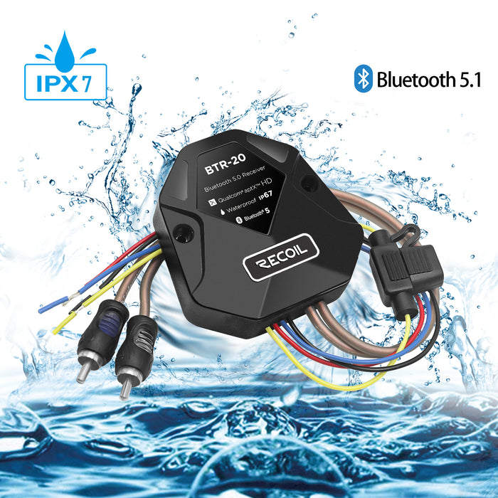 Recoil Audio - BTR-20 - WATERPROOF BLUETOOTH RECEIVER