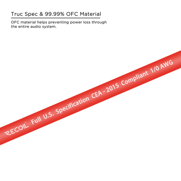 Recoil Audio - PW0-50 - 50 feet of 0 AWG 100% OFC