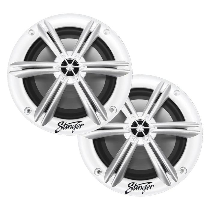 Stinger - SEA65RGBW - ***Serialized*** STINGER 6.5 IN MARINE COAXIAL SPEARKER WHITE WITH RGB