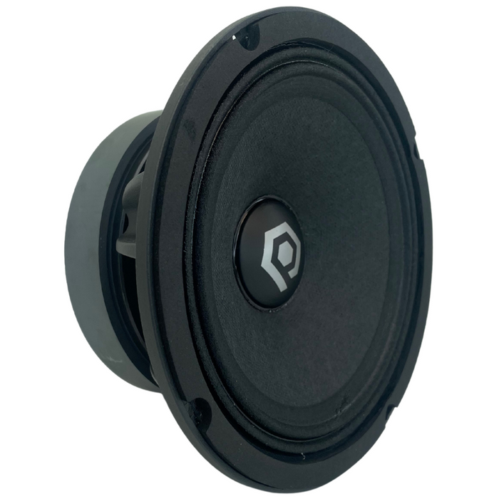 SoundQubed - HDX-PA65M-8 - 6.5" midrange with dome cap - 1.5" 8 ohm Voice Coil - 300w/600w Frequency Response 100Hz - 8KHz
