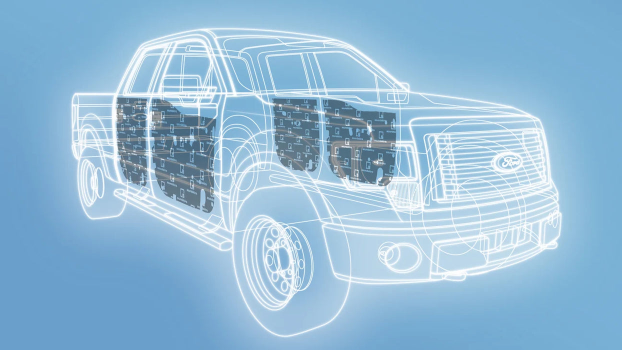 Soundskins  - SSK-F2504DRV2 - 2023+ Ford F-250 4-Door Template Kit - 23.5 sq ft