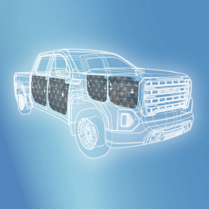 Soundskins  - SSK-SRHD4DRV2 - 2020+ GMC Sierra HD 4 Door Template Kit - 23.5 sq ft
