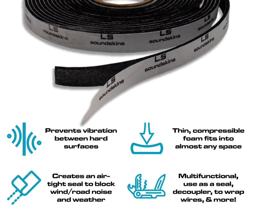 Soundskins  - SSK-STRIP-1/2 - 1/2" Wide Strip Foam Tape - 0.71 sq ft