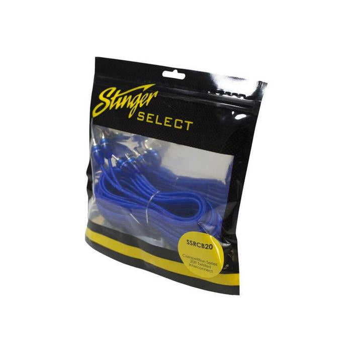 Stinger Select - SSRCB20 - 20FT BLUE COMP SERIES TWISTED RCA