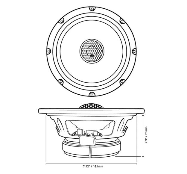 DB Drive - WDX8MOTO - 8" COAXIAL MOTORCYCLE SPEAKERS
