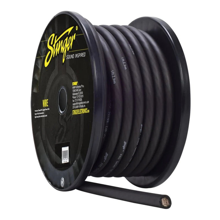 Stinger - SPW10TB - 0 GA BLACK POWER WIRE PRO 50FT