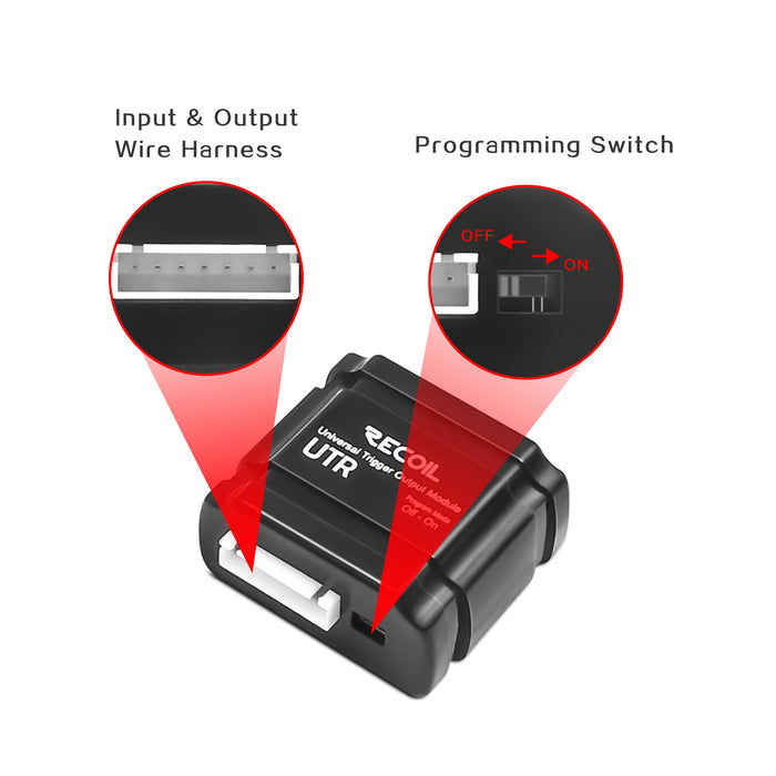 Recoil Audio - UTR - UNIVERSAL TRIGGER OUTPUT MODULE COVERS 16 DIFFERENT APPLICATIONS, LOW VOLTAGE TRIGGER, VIDEO PASS, LATCHING OUTPUT, DOUBLE PULSE OUTPUT, TR7