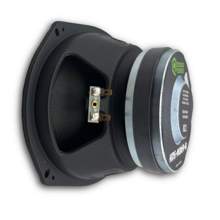 SoundQubed - HDS-MB69-8 - 6x9" midbass with dome cap WATER RESISTANT - 1.5" 8 ohm Voice Coil - 150w/300w
Frequency Response 60Hz - 10KHz