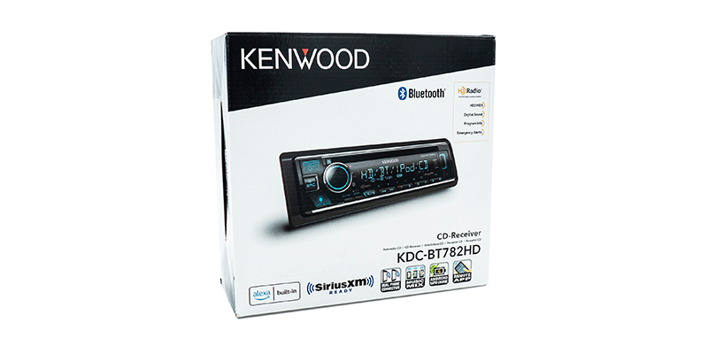 Kenwood - KDC-BT782HD - CD Receiver, Bluetooth, Alexa Built-in, Alexa wake word enabled, HD Radio, Front USB & AUX, Variable Illumination, SiriusXM Ready, (3)4V RCA Preouts, Remote APP ready