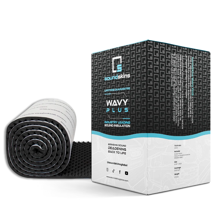 SoundSkins SSK-WAVYPLUS 25mm closed-cell acoustic foam for automotive sound treatment