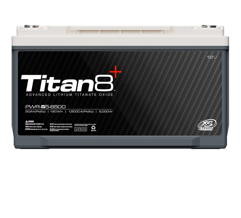 XS POWER - PWR-S5-6500 - TITAN 8 LTO BATTERY, GROUP 65, 12V, 10AH, 120WH, 5000W