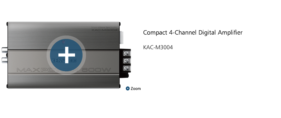 Kenwood - KAC-M3004 - Compact 4CH Power Amplifier, Conformal Coated,  400W Max Power