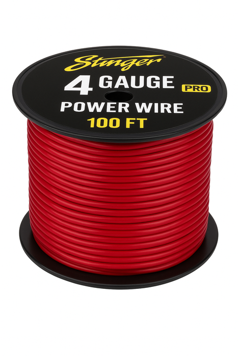 Stinger - SPW14TR - 4 GA RED POWER WIRE PRO 100FT