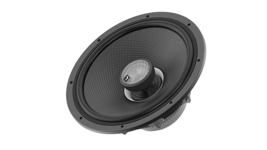 Diamond - HXM8F4BK - MOTORSPORT 2-WAY 8" ELITE HIGH-POWER 4-OHM SPEAKER BLACK CARBON CONE SPEAKER - 600W MAX/175W RMS
