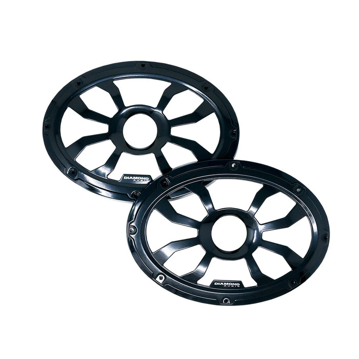 Diamond - HXM69FBB - Motorsport 6x9" Flush mount speaker grill Black pair steel