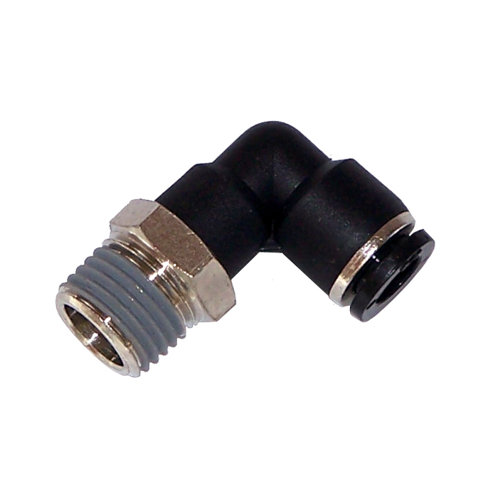 Kleinn - 51414PL - 1/4 Inch M NPT elbow push-to-connect fitting for 1/4 Inch O.D. air line tubing