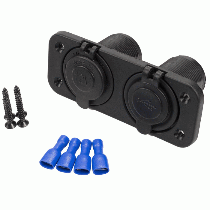 Install Bay - IBR79 - 12V Marine and Dual USB Mount - Retail Pack